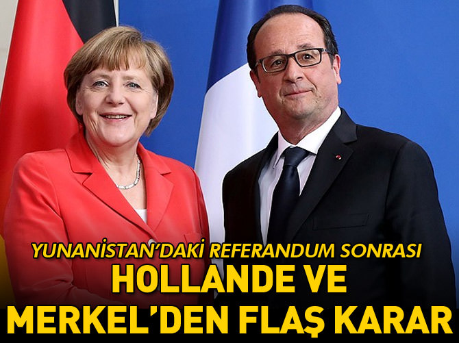 Hollande ile Merkel referandumu değerlendirecek