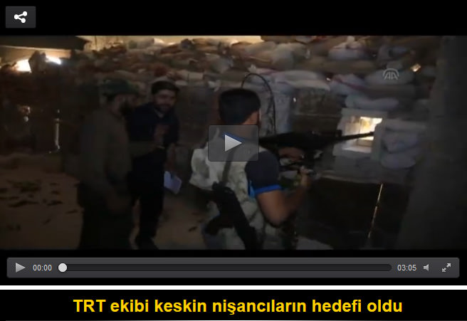 TRT ekibi keskin nişancıların hedefi oldu