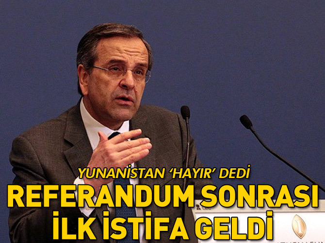 Yunanistan’da referandum sonrası Samaras istifa etti