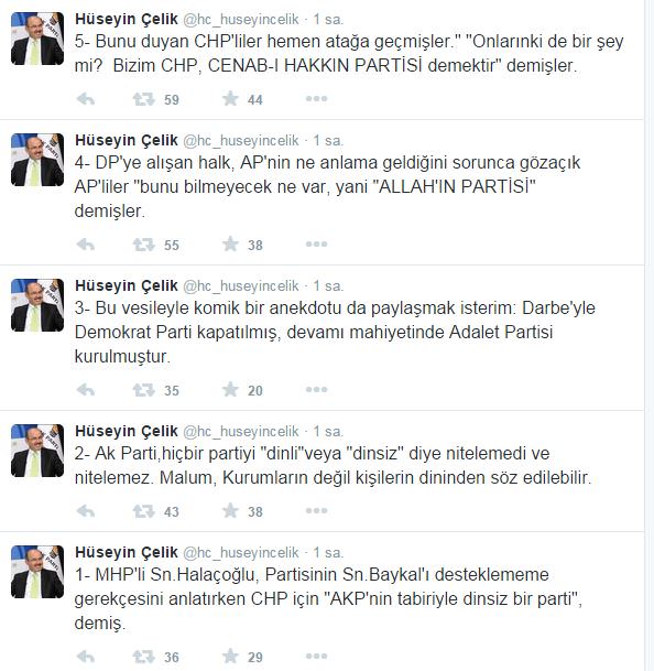 Hüseyin Çelik'ten 'dinsiz parti' açıklaması - 1