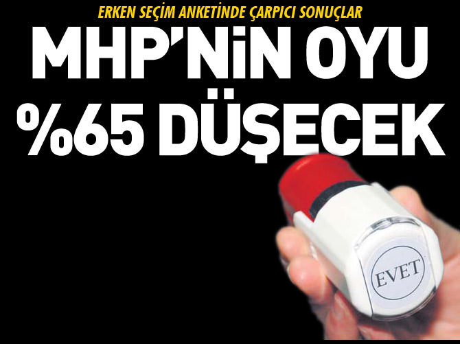 Erken seçimde MHP yüzde 65 oy kaybedecek