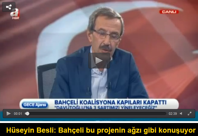 Hüseyin Besli: Bahçeli bu projenin ağzı gibi konuşuyor