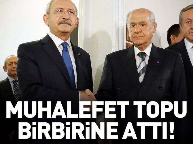 Muhalefet topu birbirine attı!