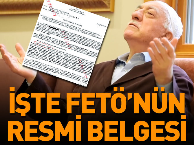 İşte FETÖ'nün resmi belgesi