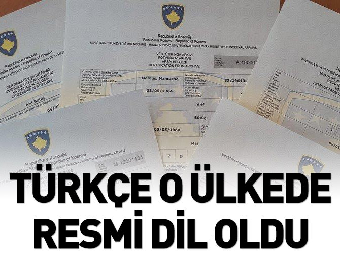 Türkçe resmi dil oldu