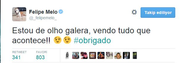 Felipe Melo’dan olay tweet!