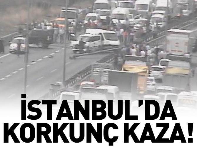 İstanbul'da yol kapatan inanaılmaz kaza!