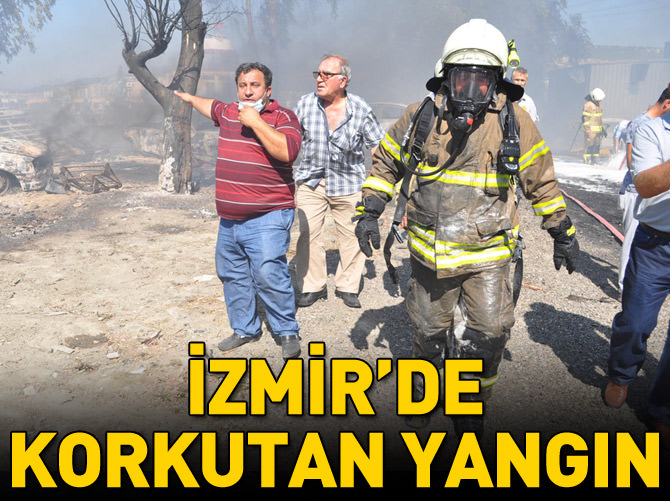İzmir'de sanayi sitesinde yangın