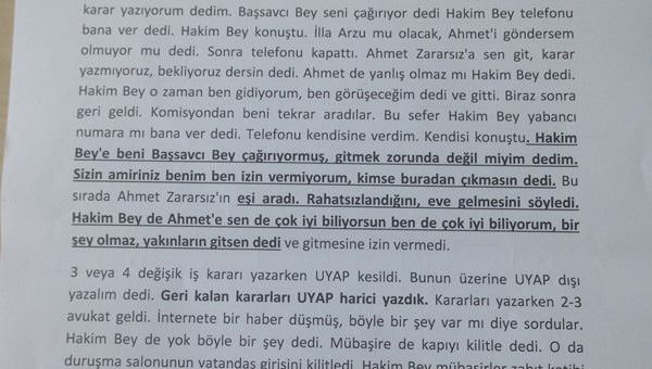 Kamikaze hakimden tahliye itirafı - 2