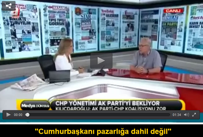 Ali Bayramoğlu: Cumhurbaşkanı pazarlığa dahil değil