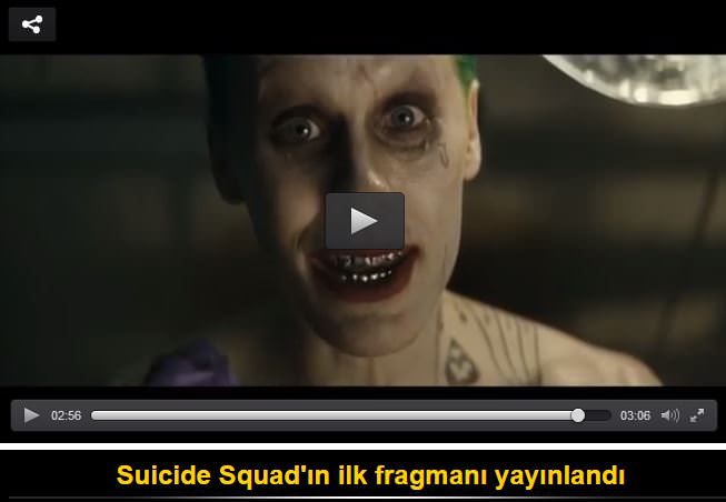 Suicide Squad'ın ilk fragmanı yayınlandı ve işte Joker