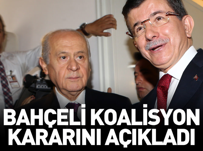 'Bahçeli hükümette bulunmama yaklaşımını yineledi'
