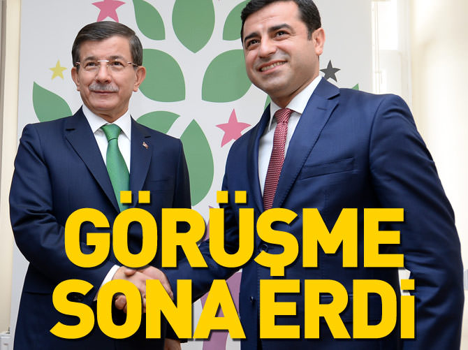 Davutoğlu'nun HDP ile koalisyon görüşmesi sona erdi