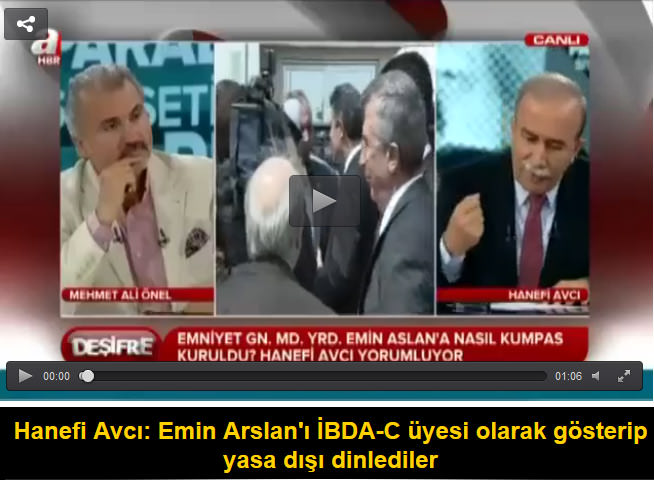 Hanefi Avcı: Emin Arslan'ı İBDA-C üyesi olarak gösterip yasa dışı dinlediler