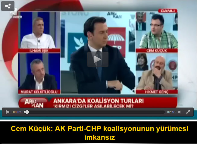 Cem Küçük: AK Parti-CHP koalisyonunun yürümesi imkansız