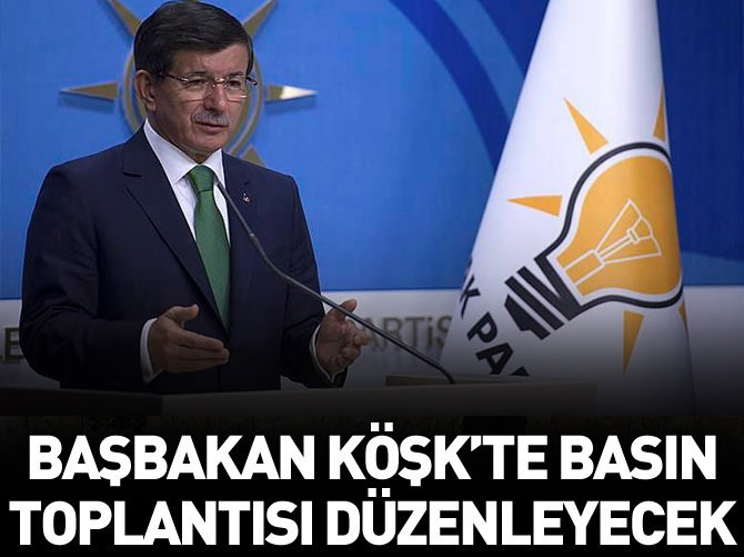 Köşkte basın toplantısı