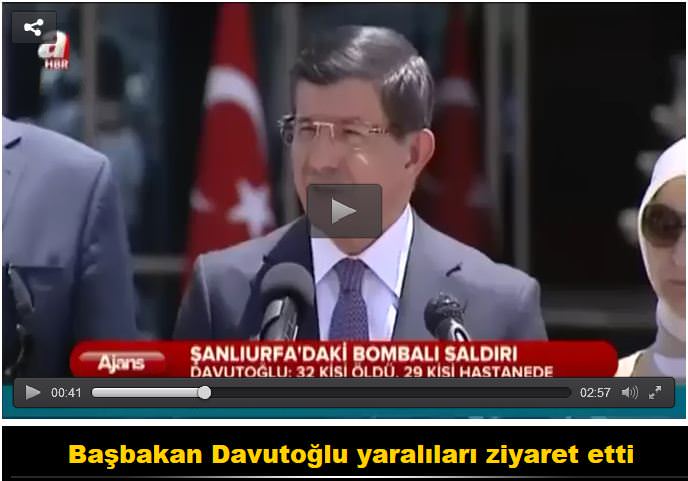 Başbakan Davutoğlu yaralıları ziyaret etti