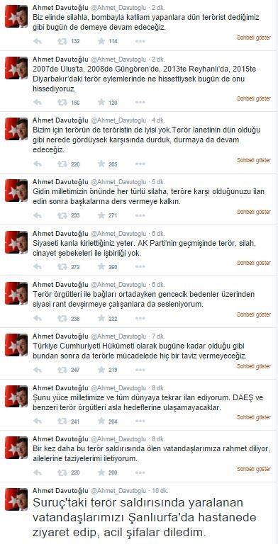 Davutoğlu'ndan HDP'ye sert tepki: Yeter - 1
