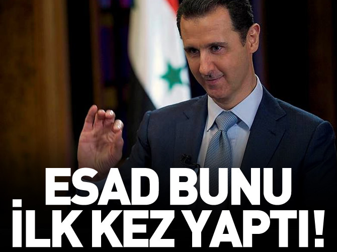 Esad bunu ilk kez yaptı!