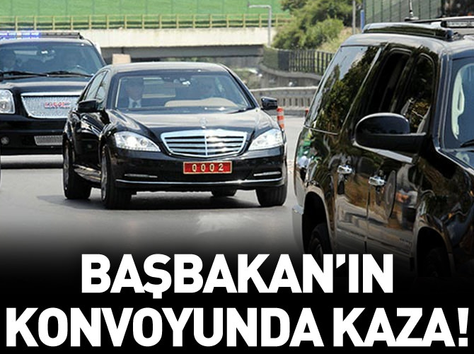 Başbakan'ın konvoyunda kaza!
