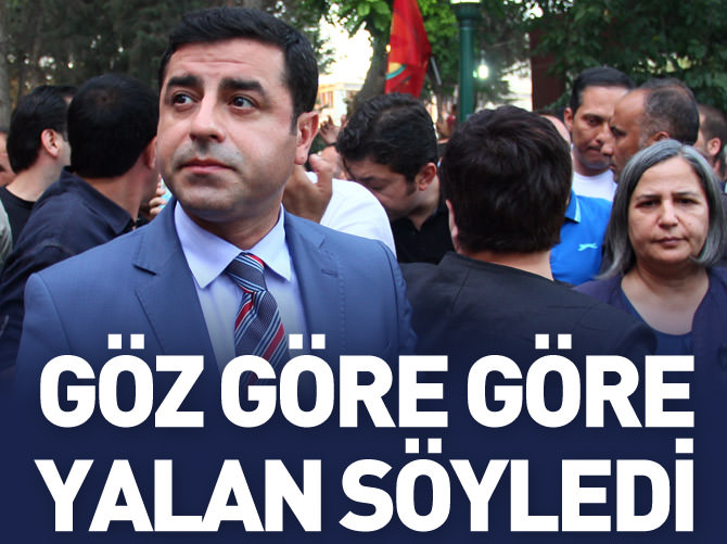 Demirtaş göz göre göre yalan söyledi