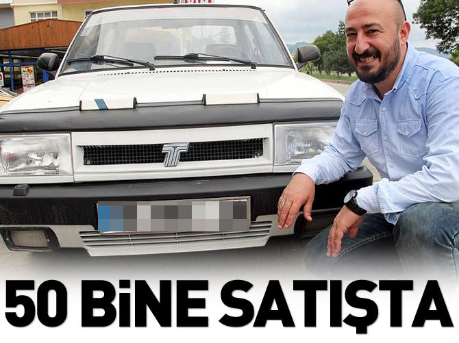 "RTE" plakalı araç 50 bin liraya satışa çıkarıldı