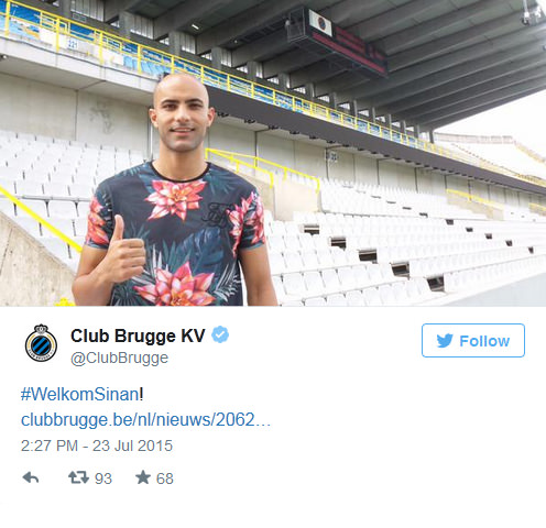 Sinan Bolat’ın yeni takımı Club Brugge