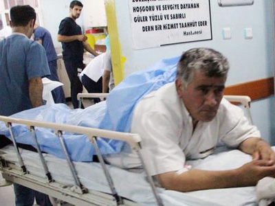 Tabanca kurşunu ile yaralandığını hastanede anladı