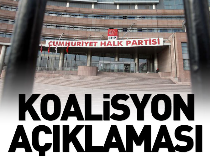 CHP'den koalisyon açıklaması