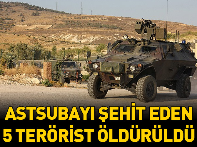 'Astsubayı şehit eden 5 DAEŞ teröristi öldürüldü'