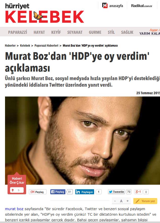 Hürriyet Murat Boz'u hedef gösterdi - 1