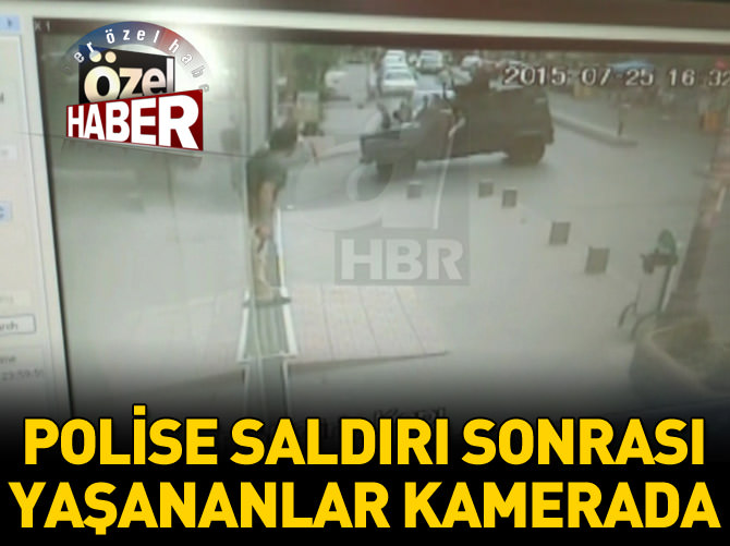 Polise saldırı sonrası yaşananlar kamerada