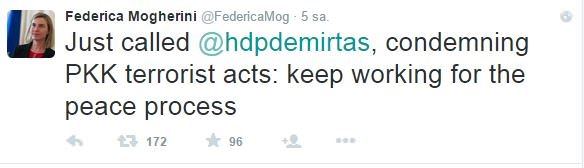 Demirtaş'ı arayıp fırçaladığını tweetledi - 1