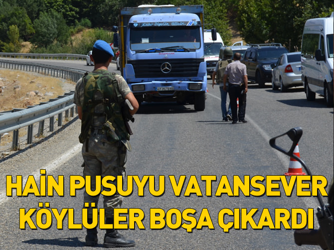 Batman'da hain pusuyu vatansever köylüler boşa çıkardı