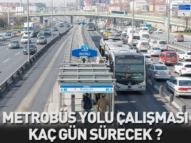 İstanbul'da Metrobüs yolunu yenileme çalışmaları sürüyor