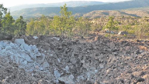 Yerle bir edilen PKK inleri böyle görüntülendi