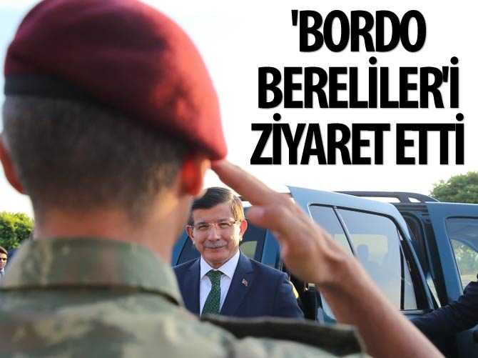 Davutoğlu'ndan 'Bordo Bereliler'e ziyaret