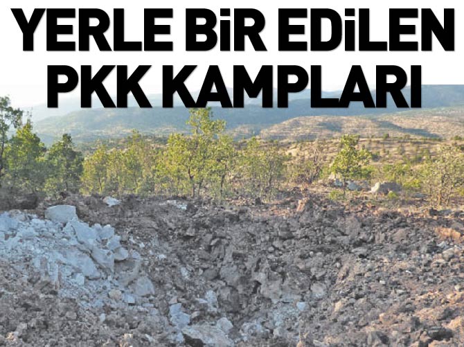 Yerle bir edilen PKK inleri böyle görüntülendi