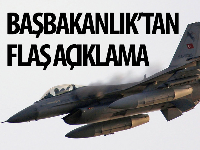 Başbakanlık'tan operasyon açıklaması