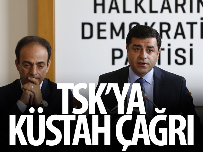 Demirtaş'tan TSK'ya küstah çağrı