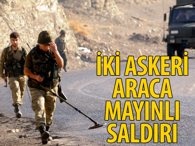 Bitlis'te iki askeri araca mayınlı saldırı