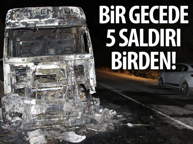 PKK'dan bir gecede 5 hain saldırı birden