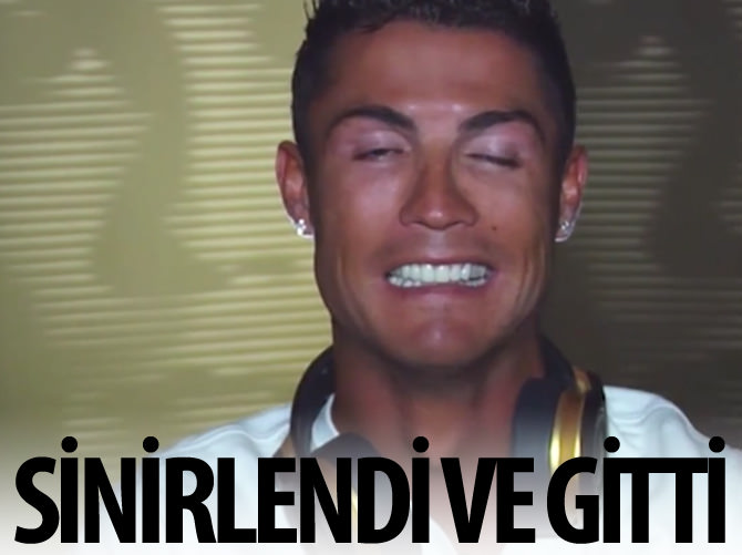 Ronaldo sinirlendi ve yayını terk etti!