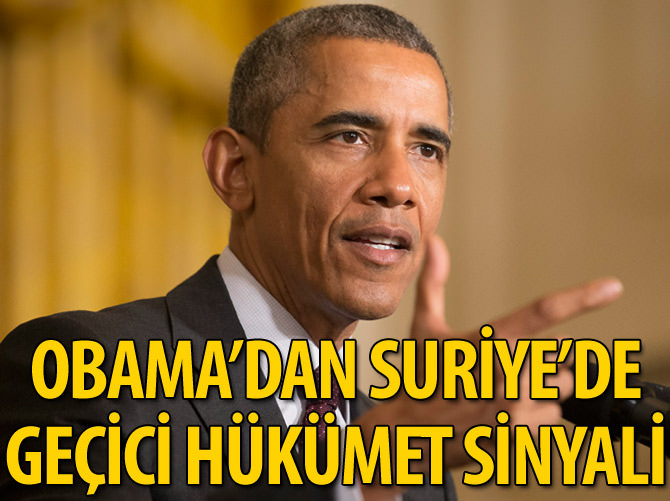 Obama'dan Suriye'de geçici hükümet sinyali