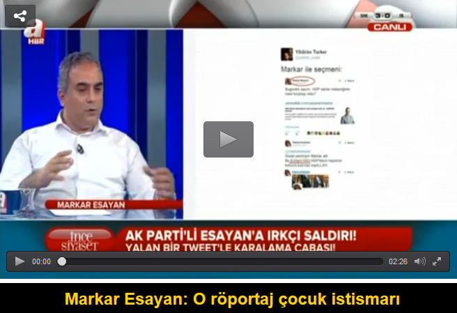Markar Esayan: O röportaj çocuk istismarı