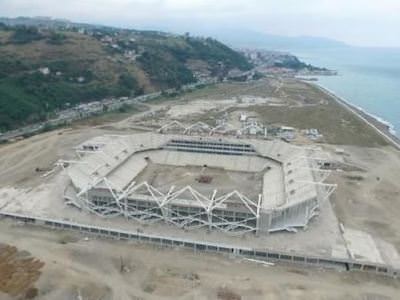 Trabzon'un yeni stadında sona doğru