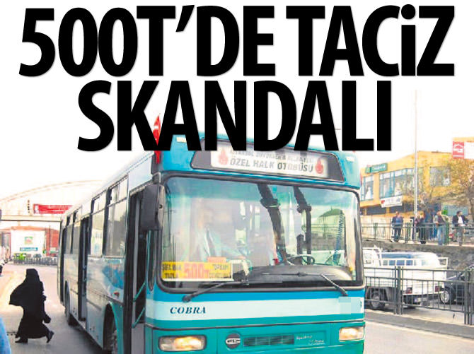 Halk otobüsünde taciz skandalı