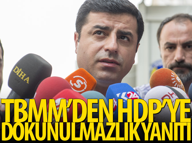 Meclis Başkanlığı'ndan HDP'ye 'dokunulmazlık' yanıtı