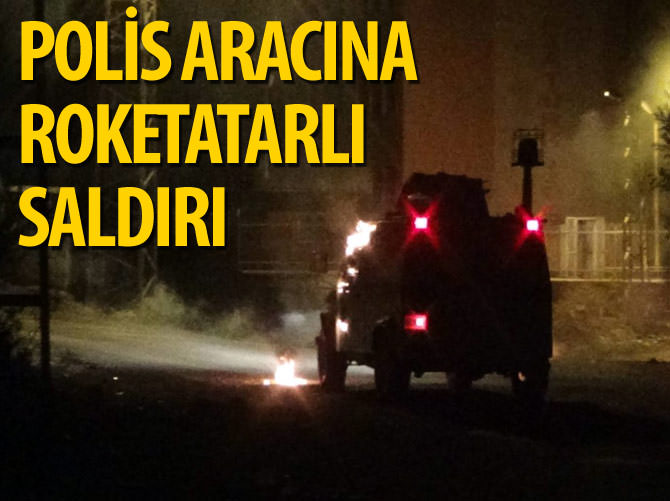 Cizre'de zırhlı araca roketatarlı saldırı: 2 polis yaralı