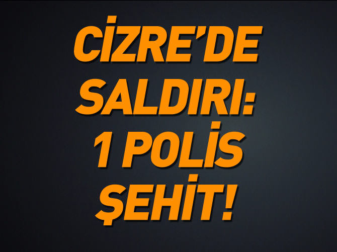 Cizre'de polis aracına roketatarlı saldırı: 1 şehit
